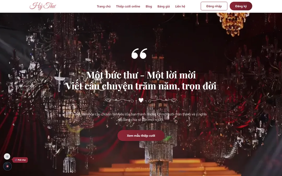 Hỷ Thư - Nền tảng thiệp cưới